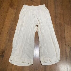 A New Day white wide leg linen pants Size M
